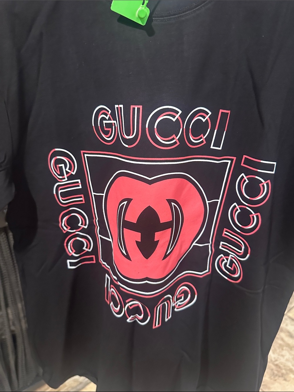 Black T‑Shirt with Pink and White Graphic Logo size L - Picture 3 of 4